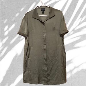 Cynthia Rowley Silky mini dress in Olive